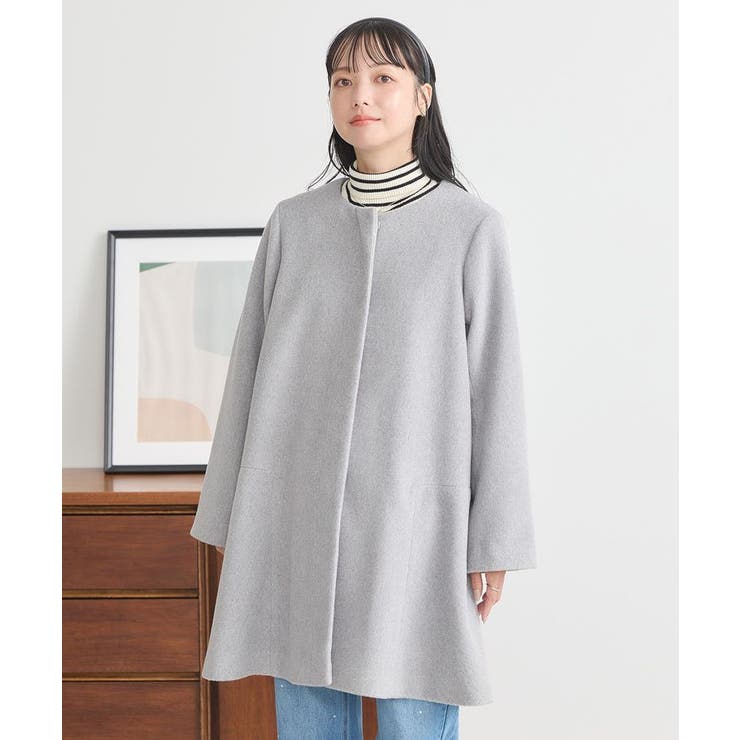 ファーカフスノーカラーコート | earth music&ecology  | 詳細画像20 