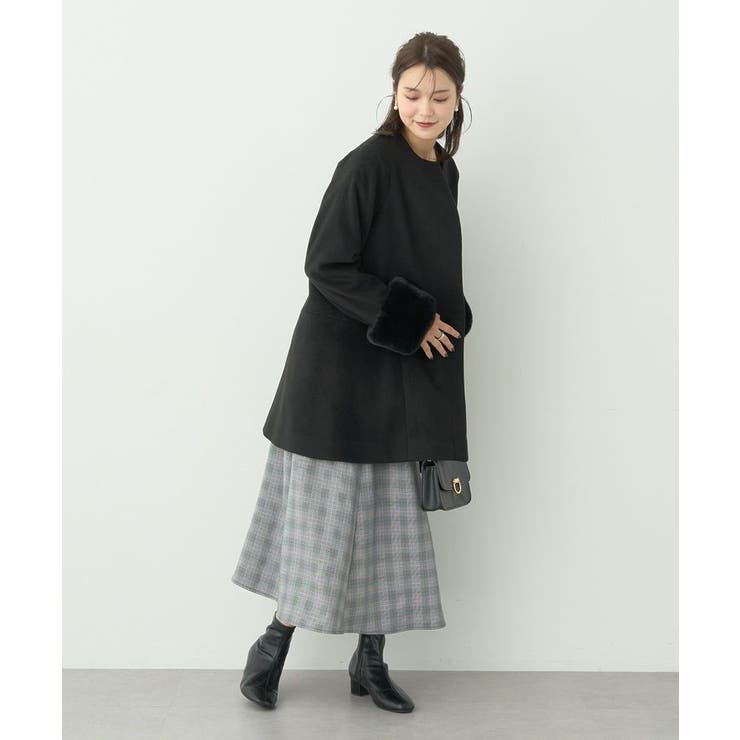 ファーカフスノーカラーコート | earth music&ecology  | 詳細画像28 