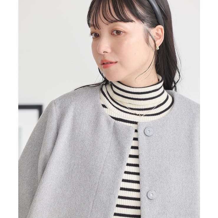 ファーカフスノーカラーコート | earth music&ecology  | 詳細画像29 