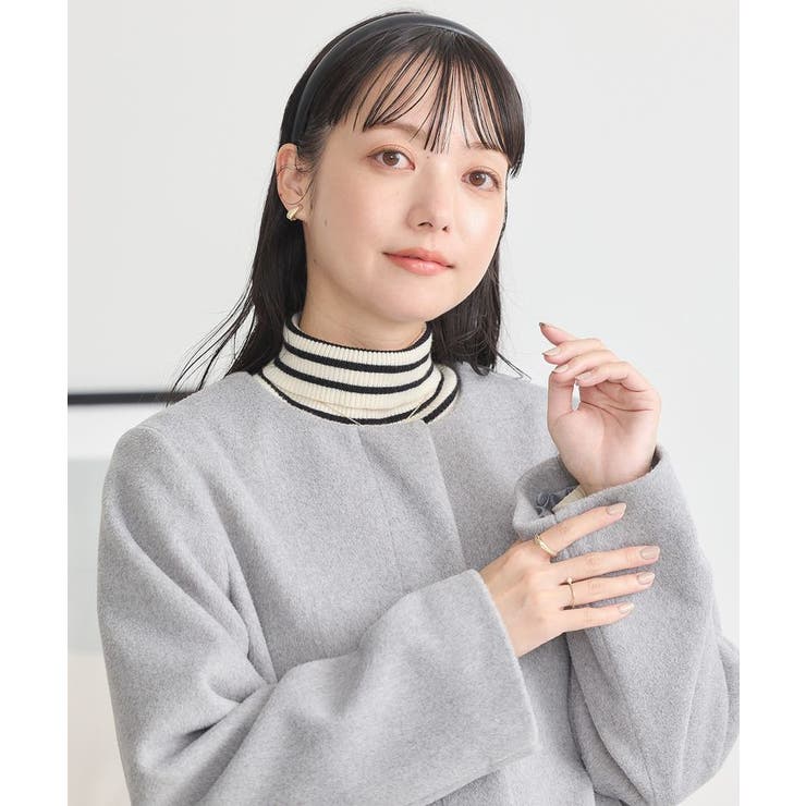 ファーカフスノーカラーコート | earth music&ecology  | 詳細画像31 