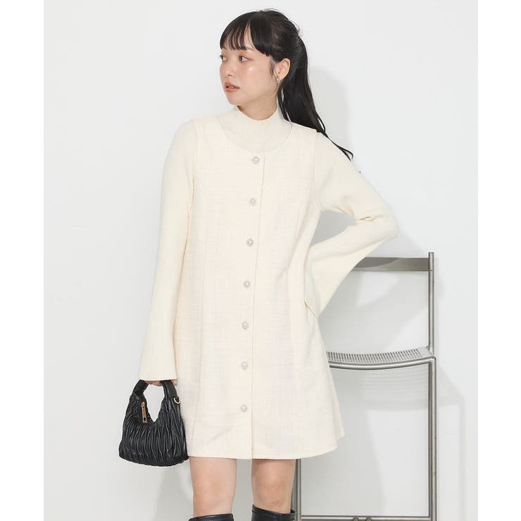 ツイードミニワンピース[品番：EMEW0045424]｜earth music&ecology