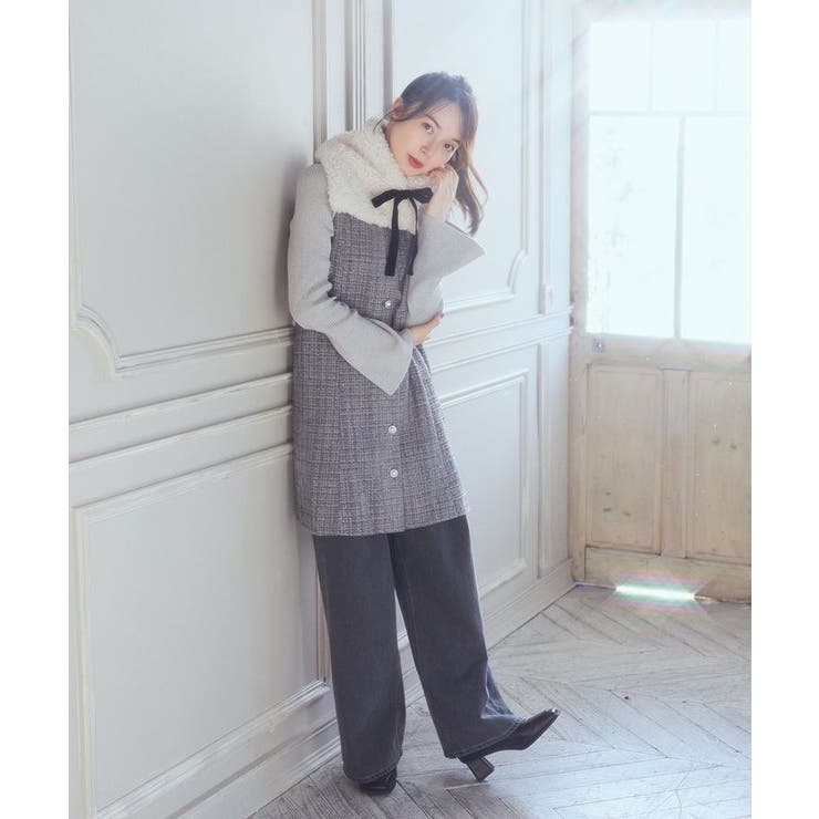 ツイードミニワンピース[品番：EMEW0045424]｜earth music&ecology