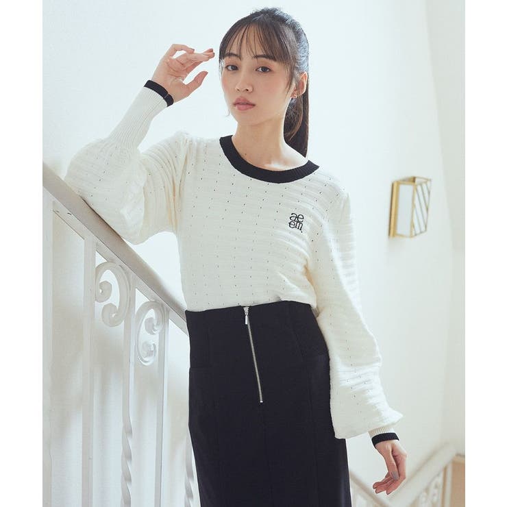 配色バックリボンプルオーバー | earth music&ecology  | 詳細画像2 