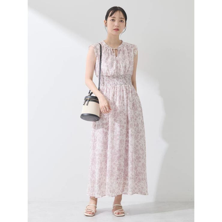 卸売 ノースリ花柄ワンピース[品番：EMEW0044675]｜earth 90（85～94cm）