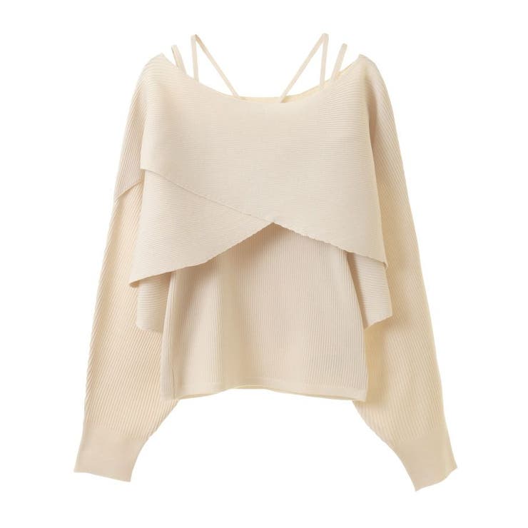 SET2点クロスニット＋キャミソール[品番：EMEW0047454]｜earth