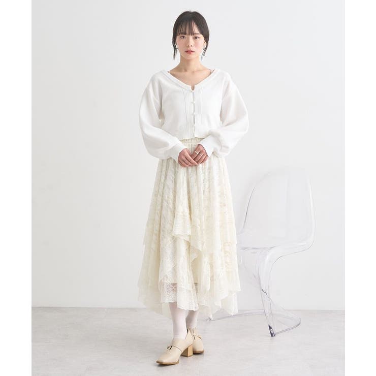 レースイレヘムスカート | earth music&ecology  | 詳細画像13 