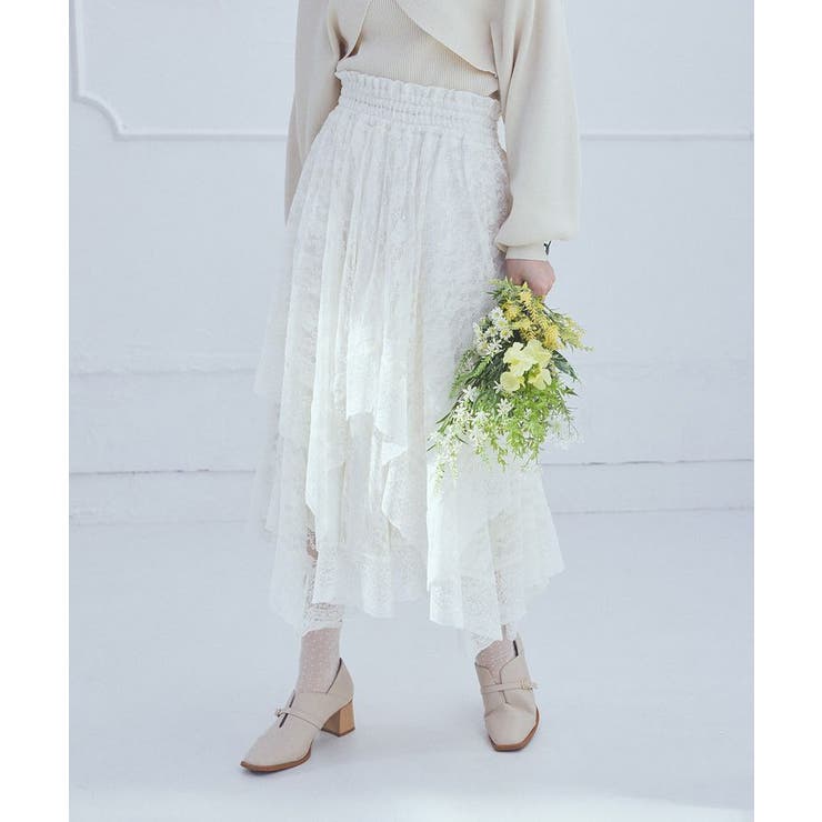 レースイレヘムスカート | earth music&ecology  | 詳細画像3 