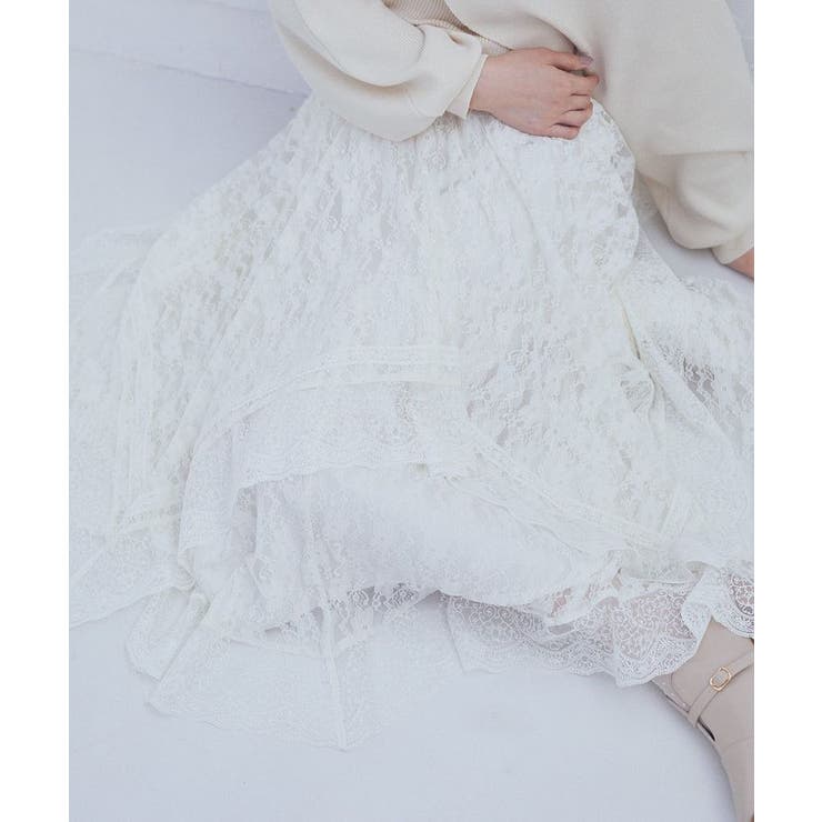 レースイレヘムスカート | earth music&ecology  | 詳細画像6 