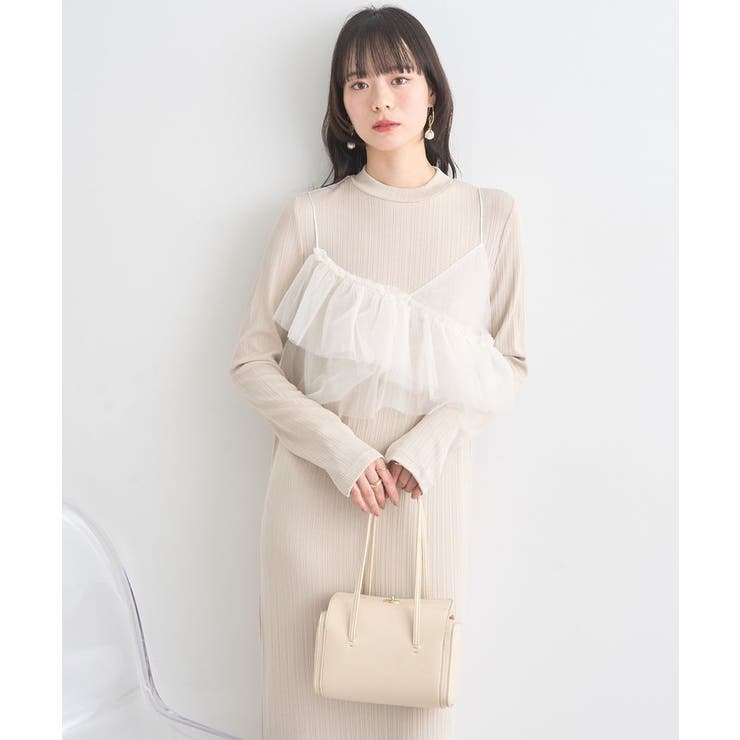 SET2点アシメチュールビスチェ＋ワンピース[品番：EMEW0047809]｜earth