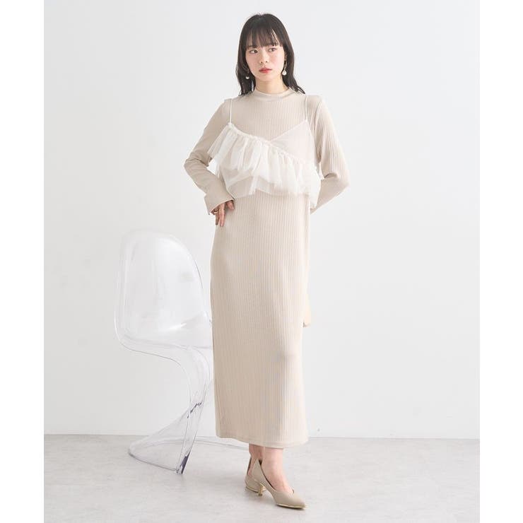 SET2点アシメチュールビスチェ＋ワンピース[品番：EMEW0047809]｜earth 