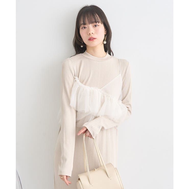 SET2点アシメチュールビスチェ＋ワンピース[品番：EMEW0047809]｜earth