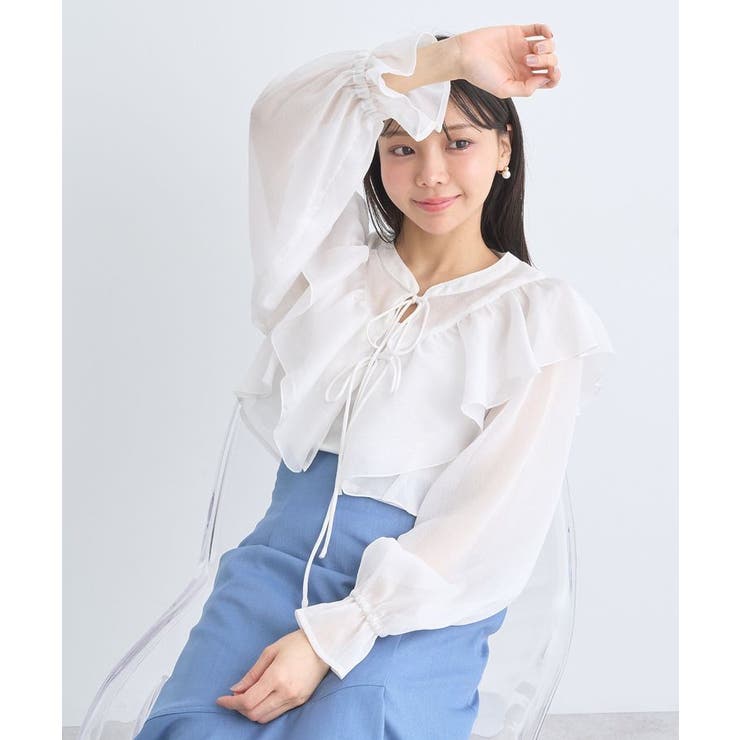 シアーラッフルショートボレロ | earth music&ecology  | 詳細画像14