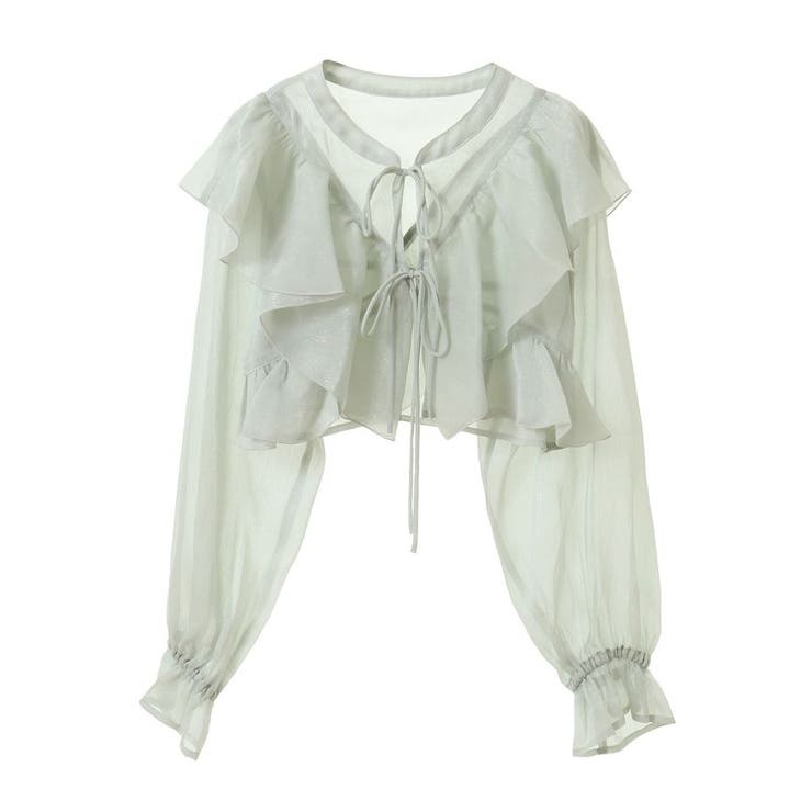 シアーラッフルショートボレロ | earth music&ecology  | 詳細画像38