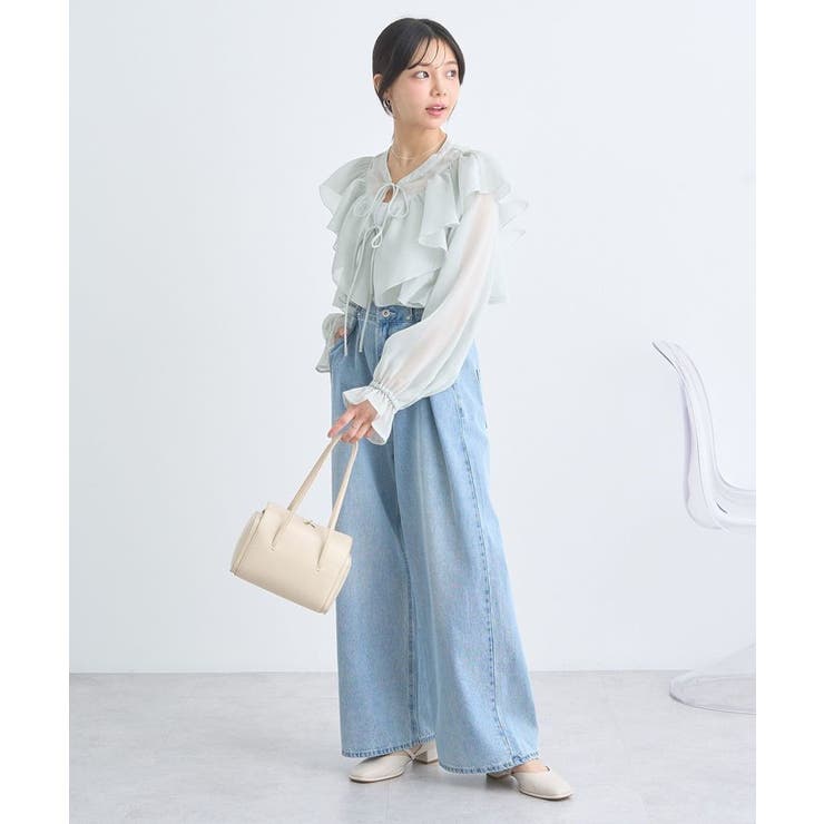 シアーラッフルショートボレロ | earth music&ecology  | 詳細画像4