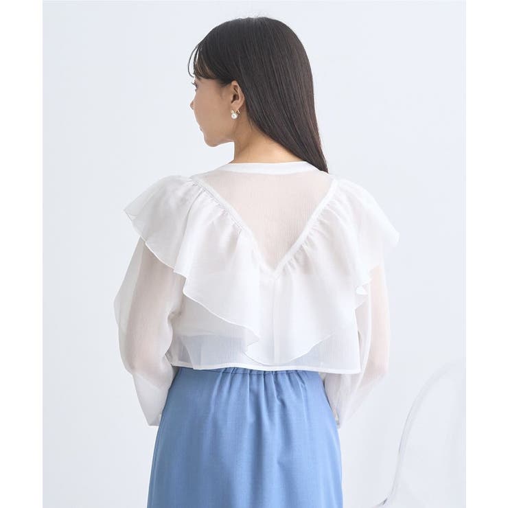 シアーラッフルショートボレロ | earth music&ecology  | 詳細画像9