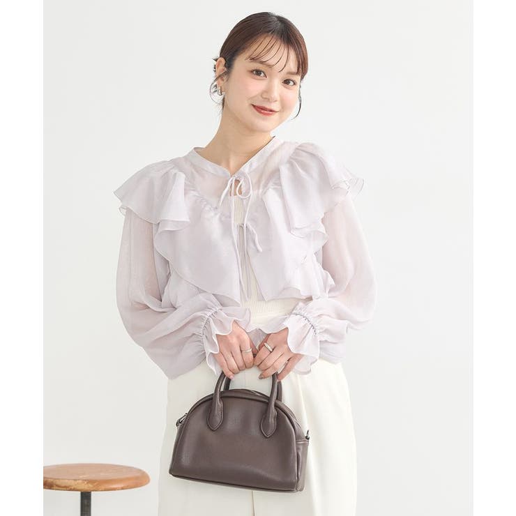 シアーラッフルショートボレロ | earth music&ecology  | 詳細画像15