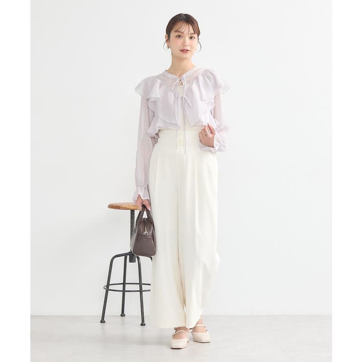 シアーラッフルショートボレロ | earth music&ecology  | 詳細画像18