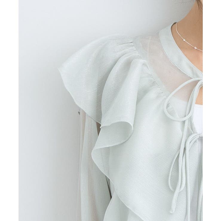 シアーラッフルショートボレロ | earth music&ecology  | 詳細画像27