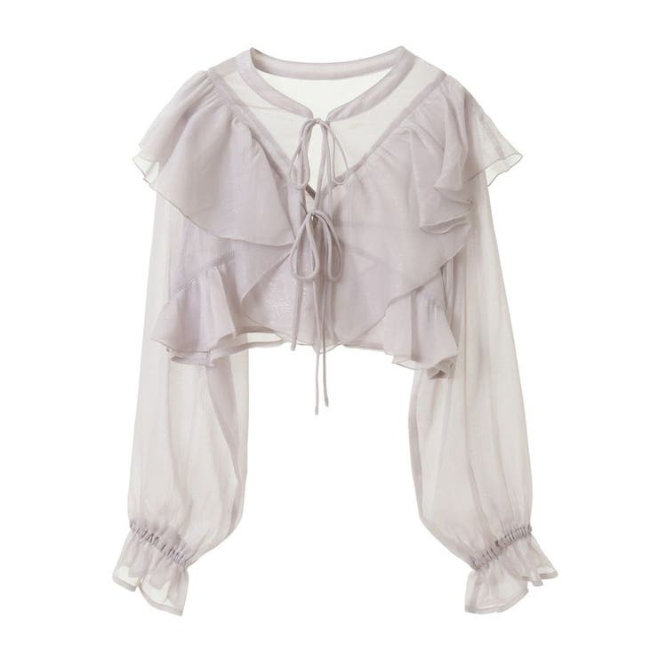 シアーラッフルショートボレロ | earth music&ecology  | 詳細画像37