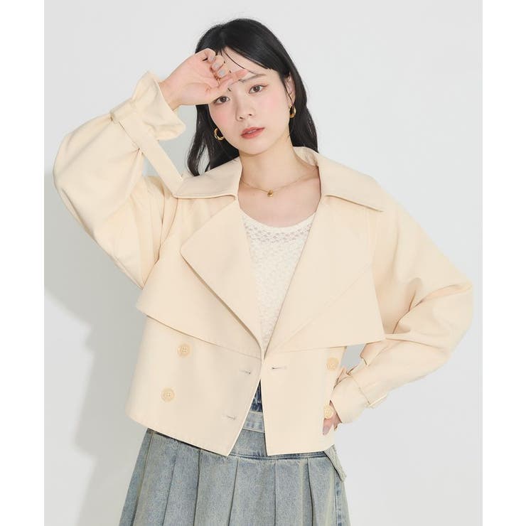 バックフレア トレンチコート