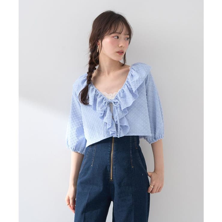 ラッフルカットショートボレロ[品番：EMEW0049164]｜earth