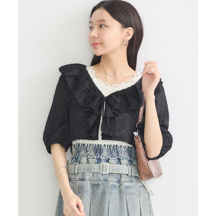 ラッフルカットショートボレロ[品番：EMEW0049164]｜earth