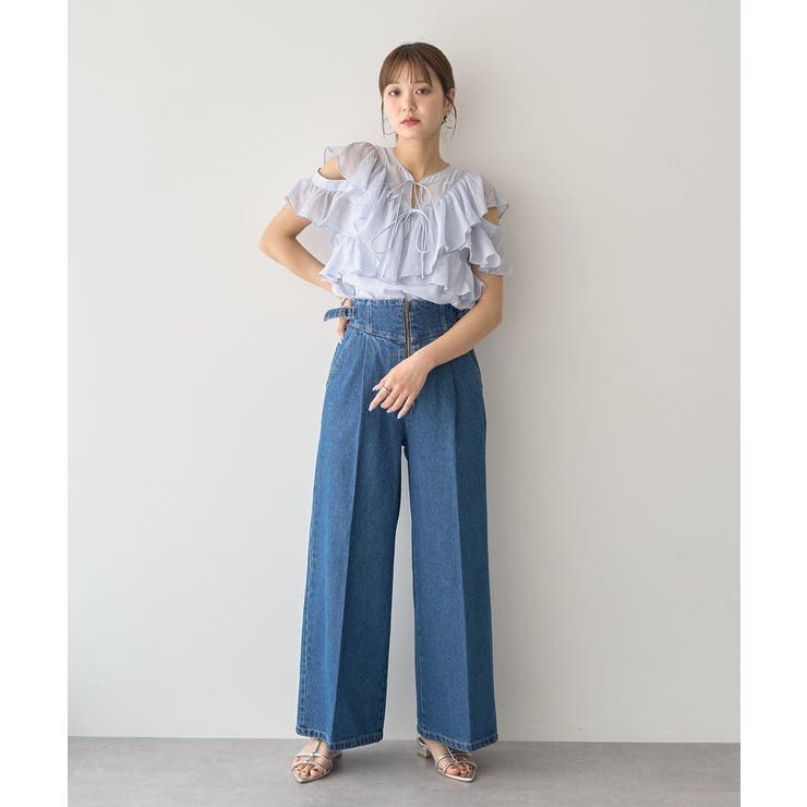 2WAYフリルブラウス | earth music&ecology  | 詳細画像4 