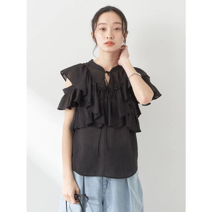 2WAYフリルブラウス | earth music&ecology  | 詳細画像14 