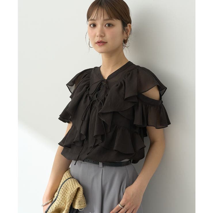 2WAYフリルブラウス | earth music&ecology  | 詳細画像7 
