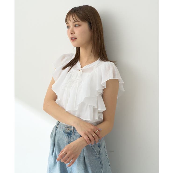 2WAYフリルブラウス | earth music&ecology  | 詳細画像28 