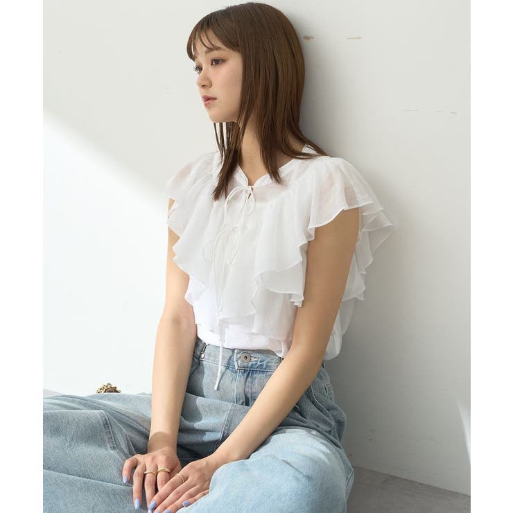 2WAYフリルブラウス | earth music&ecology  | 詳細画像29 