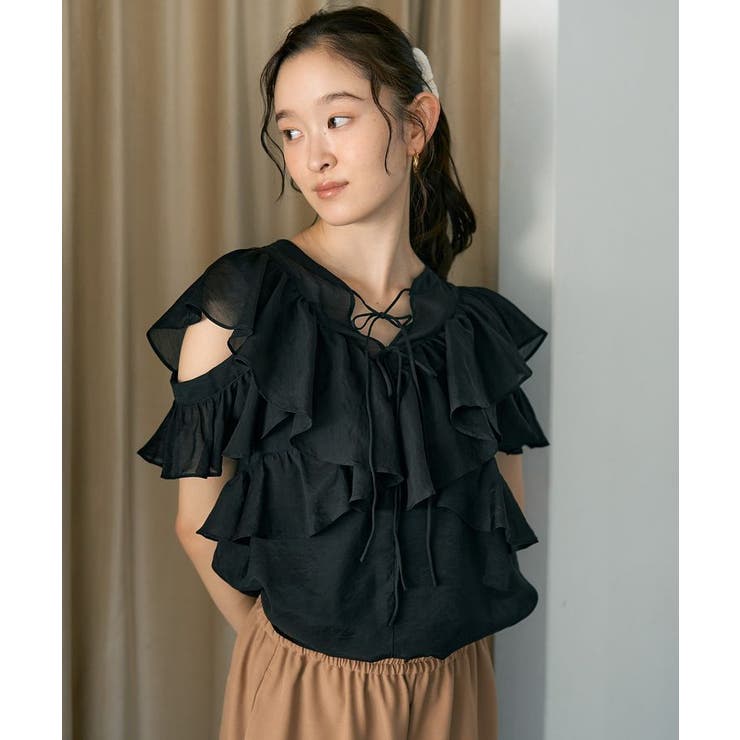 2WAYフリルブラウス | earth music&ecology  | 詳細画像43 