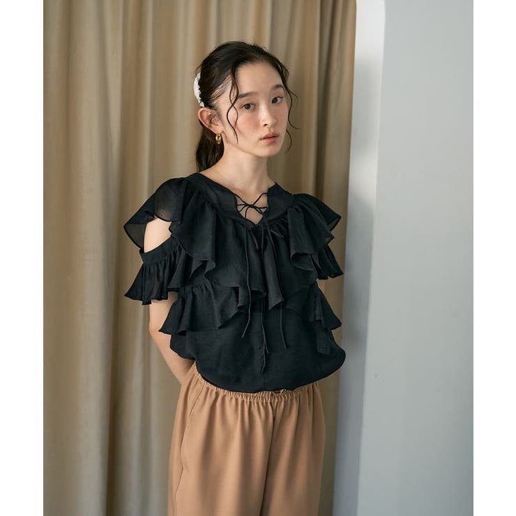 2WAYフリルブラウス | earth music&ecology  | 詳細画像44 