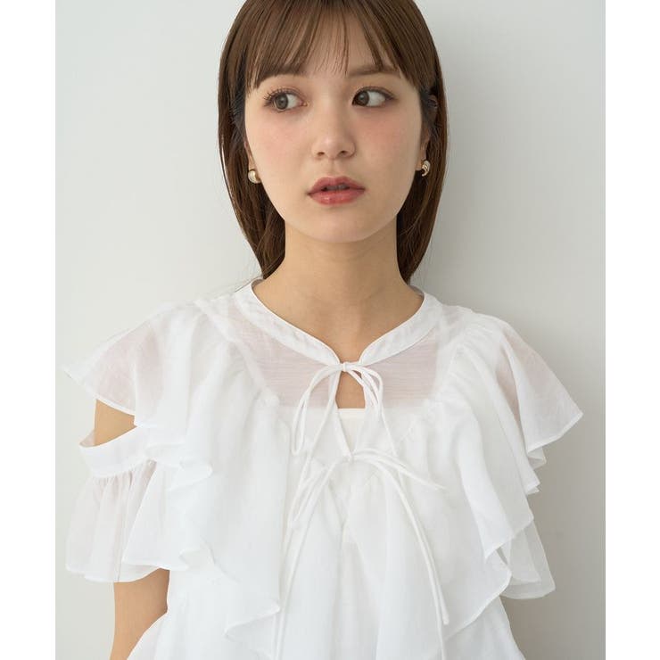 2WAYフリルブラウス | earth music&ecology  | 詳細画像51 