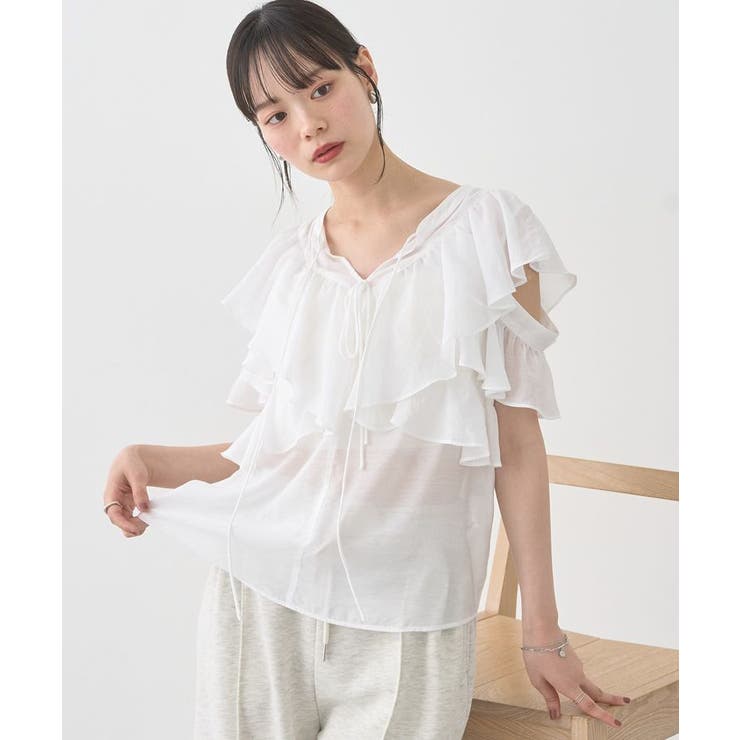 2WAYフリルブラウス | earth music&ecology  | 詳細画像39 