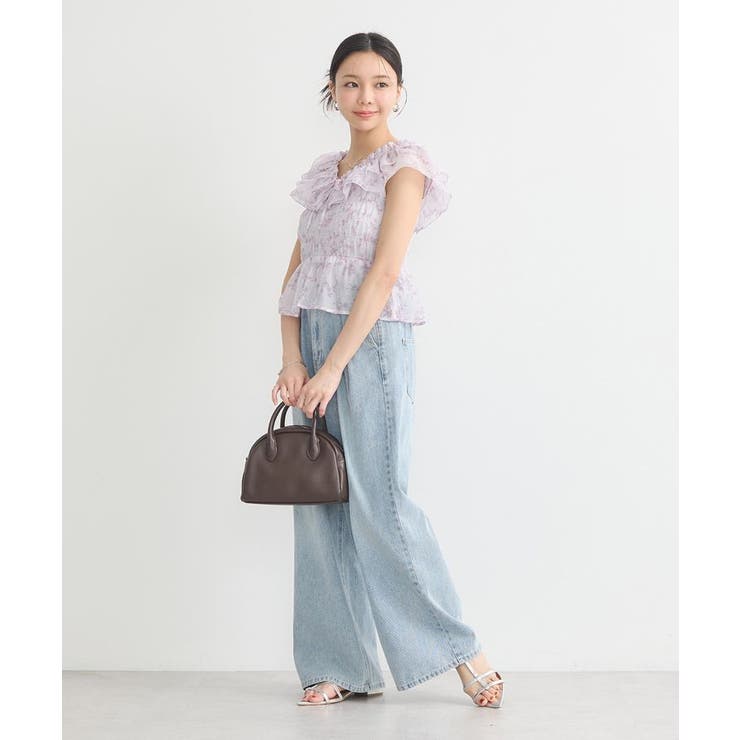 ダブルフリルノースリブラウス | earth music&ecology  | 詳細画像21 