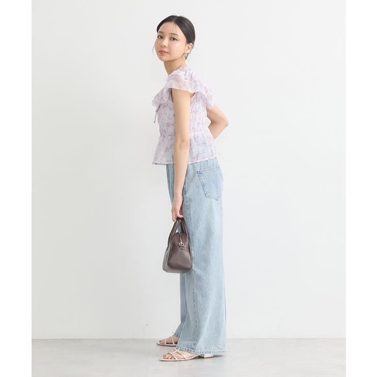 ダブルフリルノースリブラウス | earth music&ecology  | 詳細画像22 