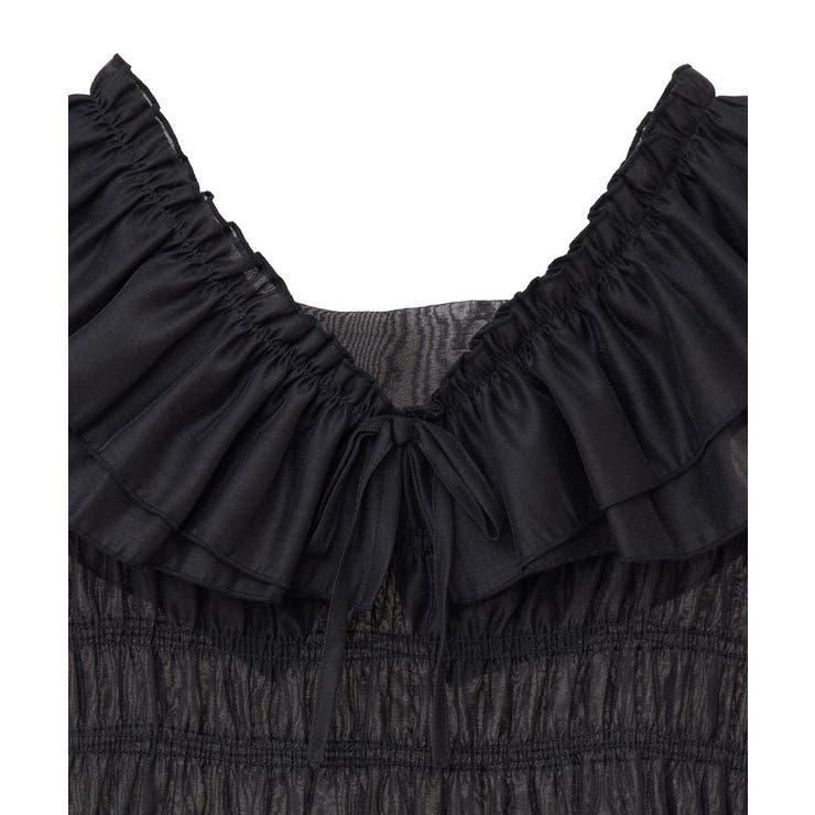 ダブルフリルノースリブラウス | earth music&ecology  | 詳細画像26 