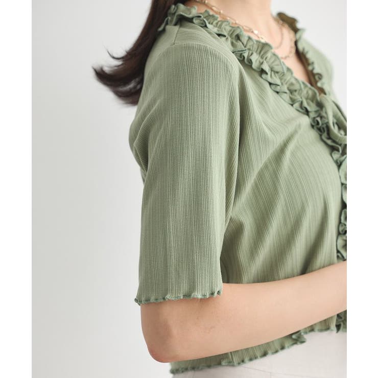 フリルカットリブカーディガン | earth music&ecology  | 詳細画像27 