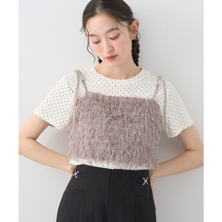 ラメミックスフェザービスチェ | earth music&ecology  | 詳細画像1 