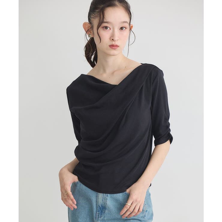 ドレープデザインカットソー | earth music&ecology  | 詳細画像13 