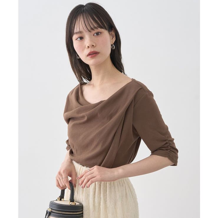 ドレープデザインカットソー | earth music&ecology  | 詳細画像18 