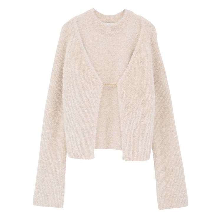 SET2点チャーム付きシャギーニット＋インナー | earth music&ecology  | 詳細画像48 