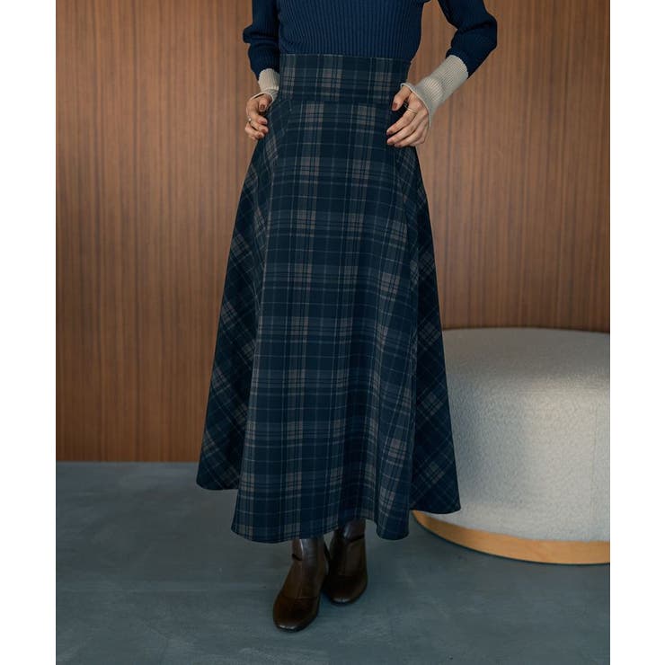 バックレースアップチェックスカート | earth music&ecology  | 詳細画像9