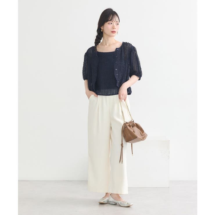 ミニフリルカットレースアンサンブル | earth music&ecology  | 詳細画像12 