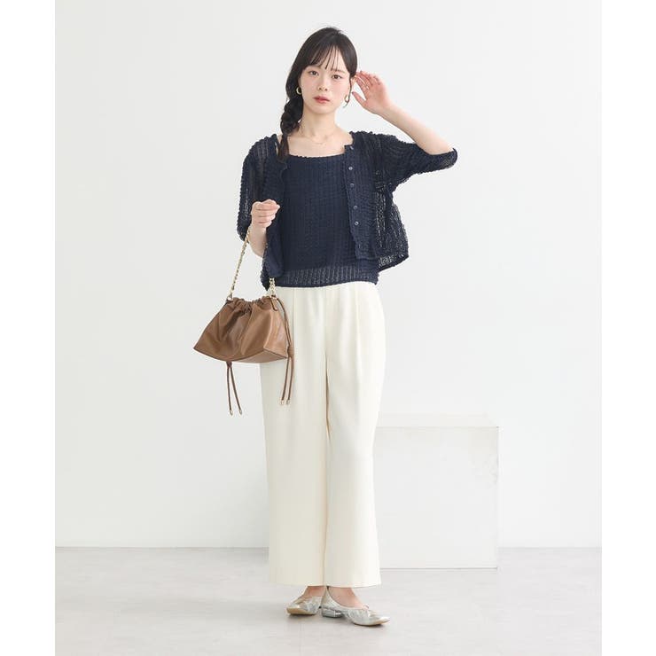 ミニフリルカットレースアンサンブル | earth music&ecology  | 詳細画像13 