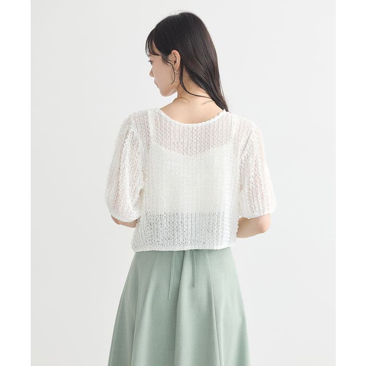 ミニフリルカットレースアンサンブル | earth music&ecology  | 詳細画像4 