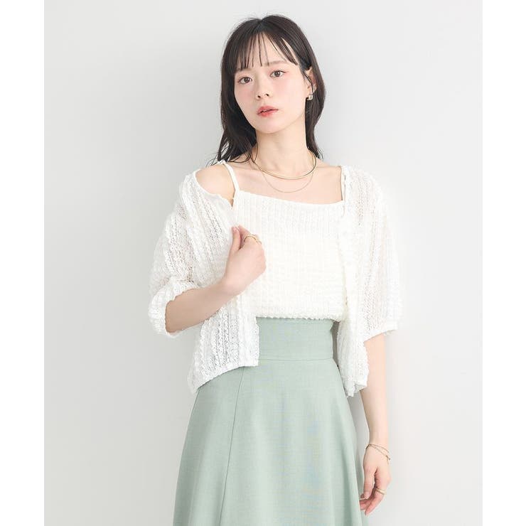 ミニフリルカットレースアンサンブル | earth music&ecology  | 詳細画像5 