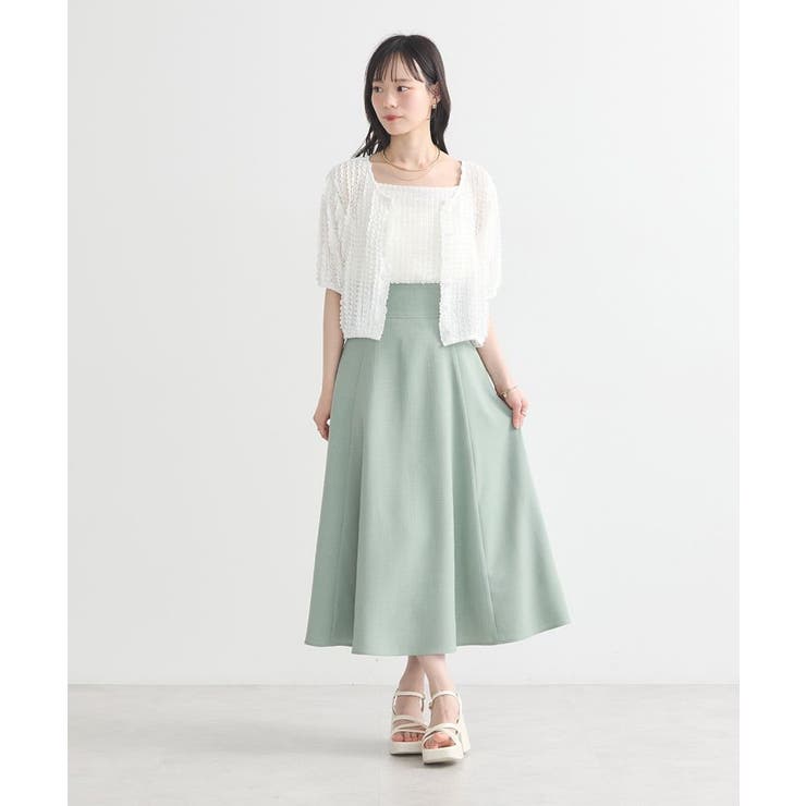 ミニフリルカットレースアンサンブル | earth music&ecology  | 詳細画像6 