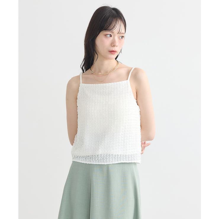 ミニフリルカットレースアンサンブル | earth music&ecology  | 詳細画像20 